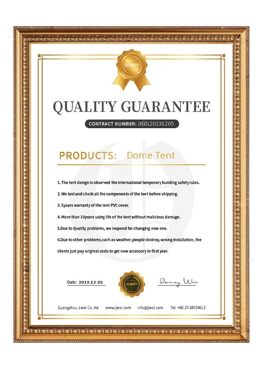 dome tent certificate dome tent certificate